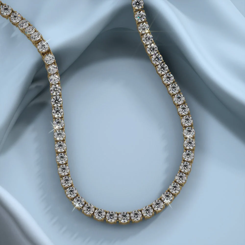4 Prong Riviera Diamond Necklace with 32.73 ct.(finished) 4.8mm - Image 4