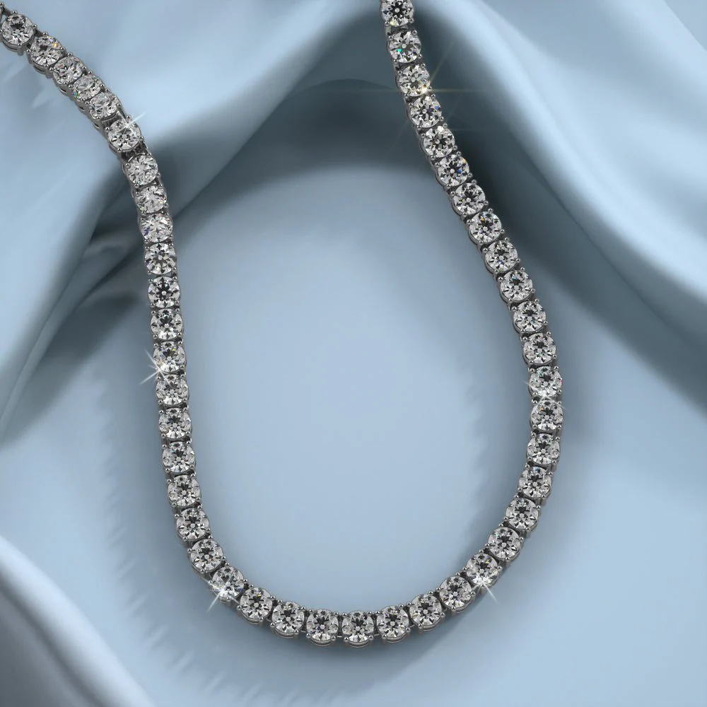 4 Prong Riviera Lab-Grown Diamond Necklace with 23.06 ct.(finished) 4.1mm - Image 3