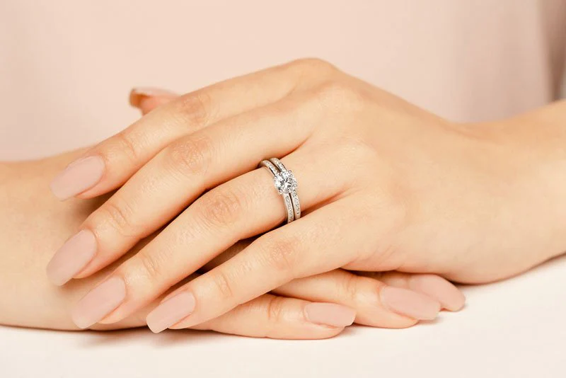 A Dream Come True Bridal Set Diamond  with 1.69 ct. (1.25 ct. center diamond) - Image 3