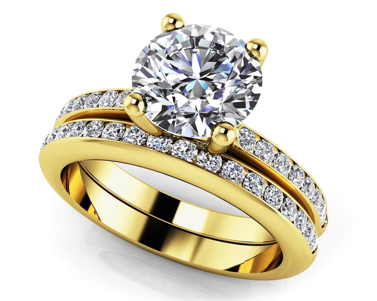 A Dream Come True Lab-Grown Diamond Bridal Set with 1.69 ct. (1.25 ct. center diamond) - Image 2