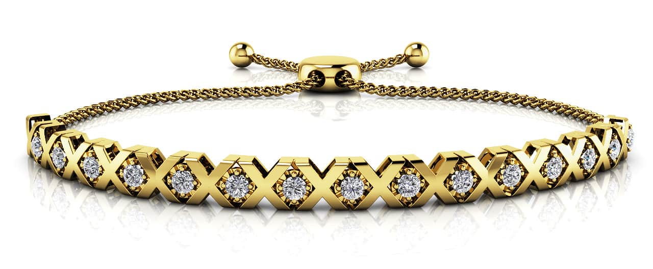 Adjustable Xoxo Diamond Bracelet with 0.39 ct.(finished) 2mm - Image 2