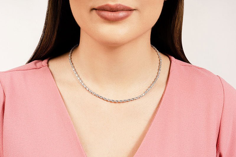 Affectionately Yours Diamond Tennis Diamond Necklace with 14.91 ct.(finished) 2mm, 3.6mm - Image 4