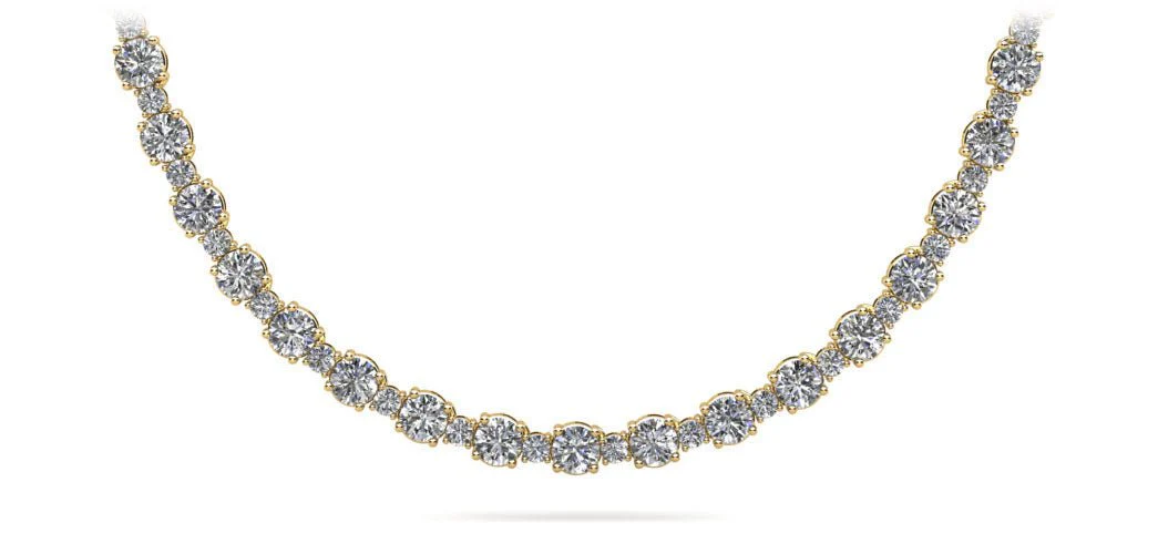 Affectionately Yours Diamond Tennis Lab-Grown Diamond Necklace with 14.91 ct.(finished) 2mm, 3.6mm - Image 2