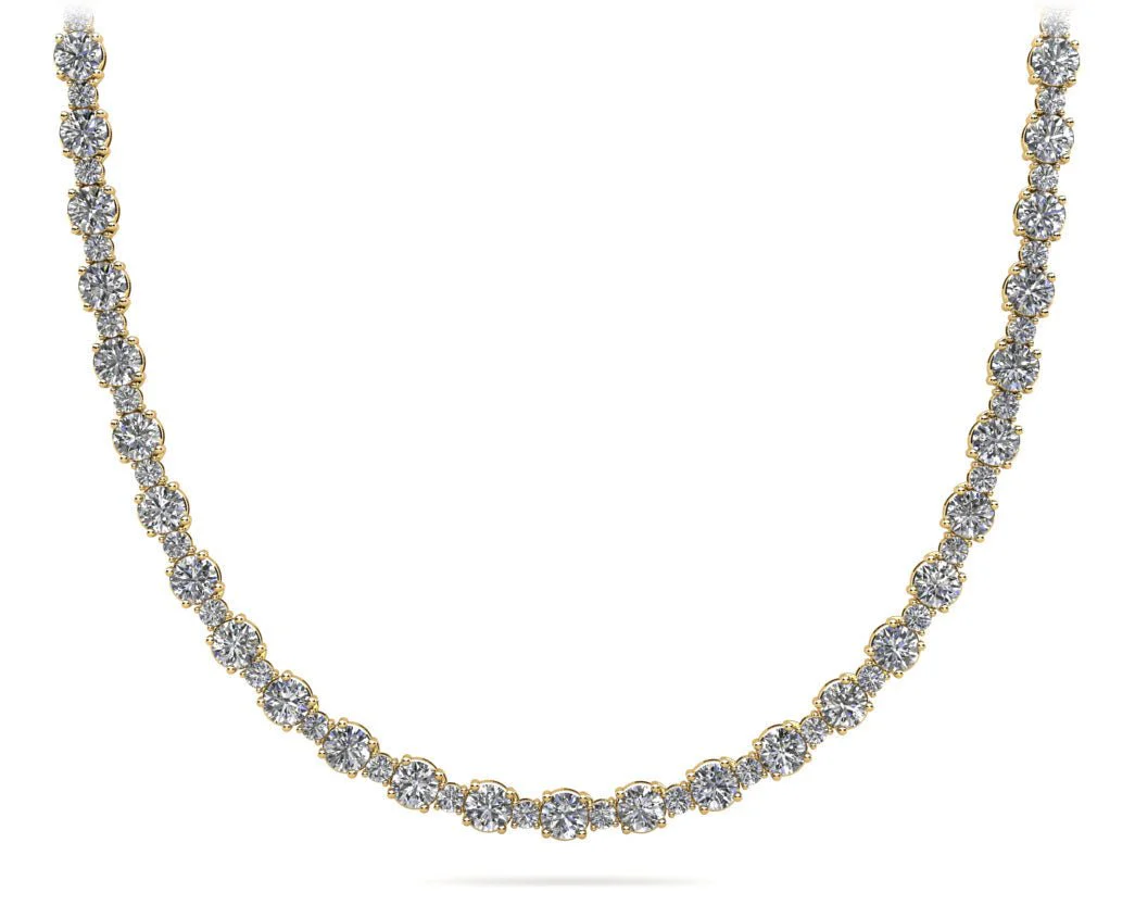 Affectionately Yours Diamond Tennis Lab-Grown Diamond Necklace with 14.91 ct.(finished) 2mm, 3.6mm - Image 6