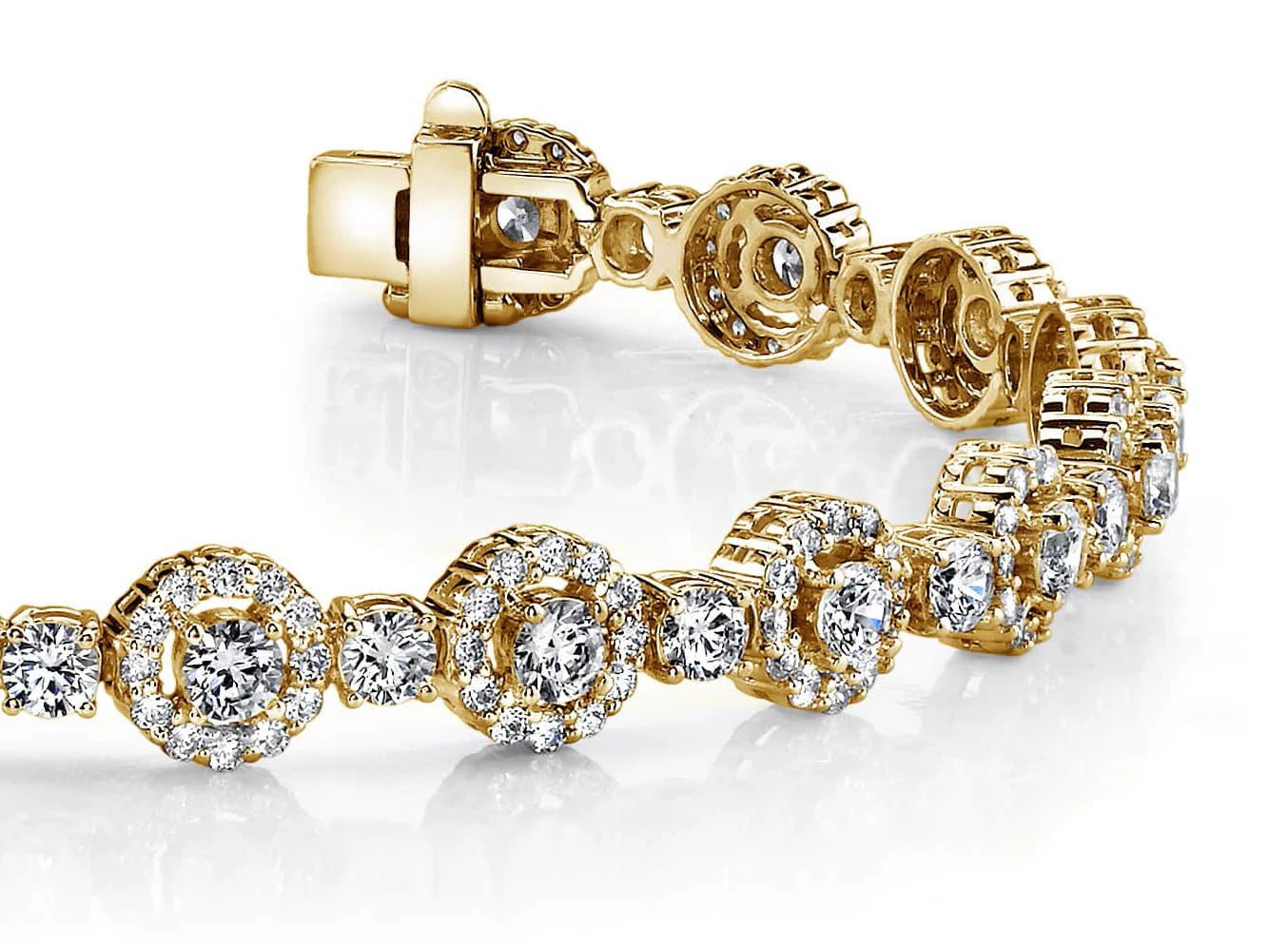 All Diamond Circle Link Diamond Bracelet with 8.00 ct.(finished) 1.5mm, 3.5mm - Image 2