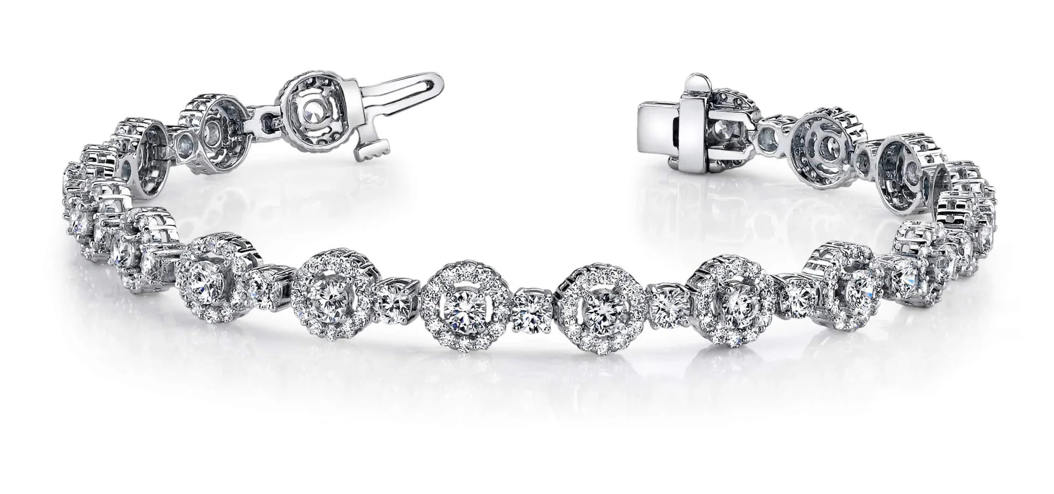 All Diamond Circle Link Bracelet Lab-Grown Diamond with 6.91 ct.(finished) 1.3mm, 3.2mm - Image 5