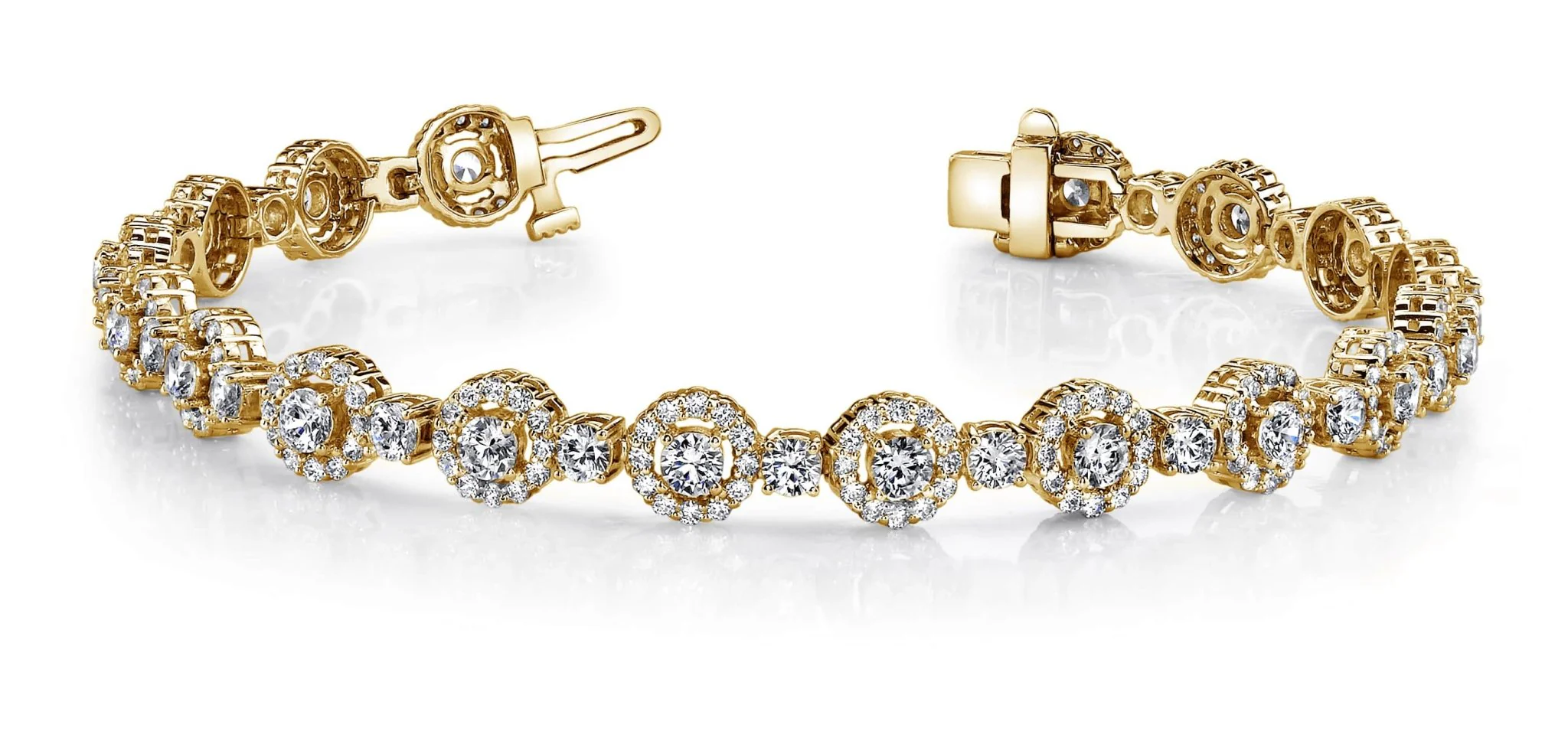 All Diamond Circle Link Bracelet Lab-Grown Diamond with 8.00 ct.(finished) 1.5mm, 3.5mm - Image 6