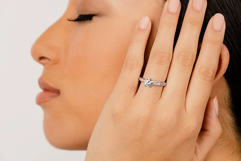 Alluring Lab-Grown Diamond Engagement Ring with 1.06 ct. (0.50 ct. center diamond) - Image 4