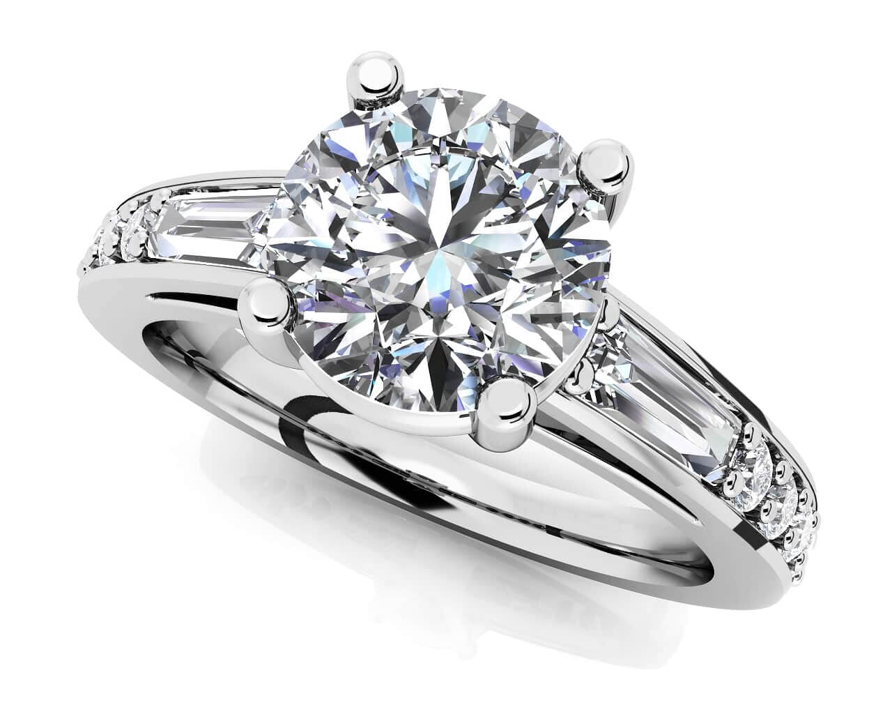 Alluring Lab-Grown Diamond Engagement Ring with 1.31 ct. (0.75 ct. center diamond)