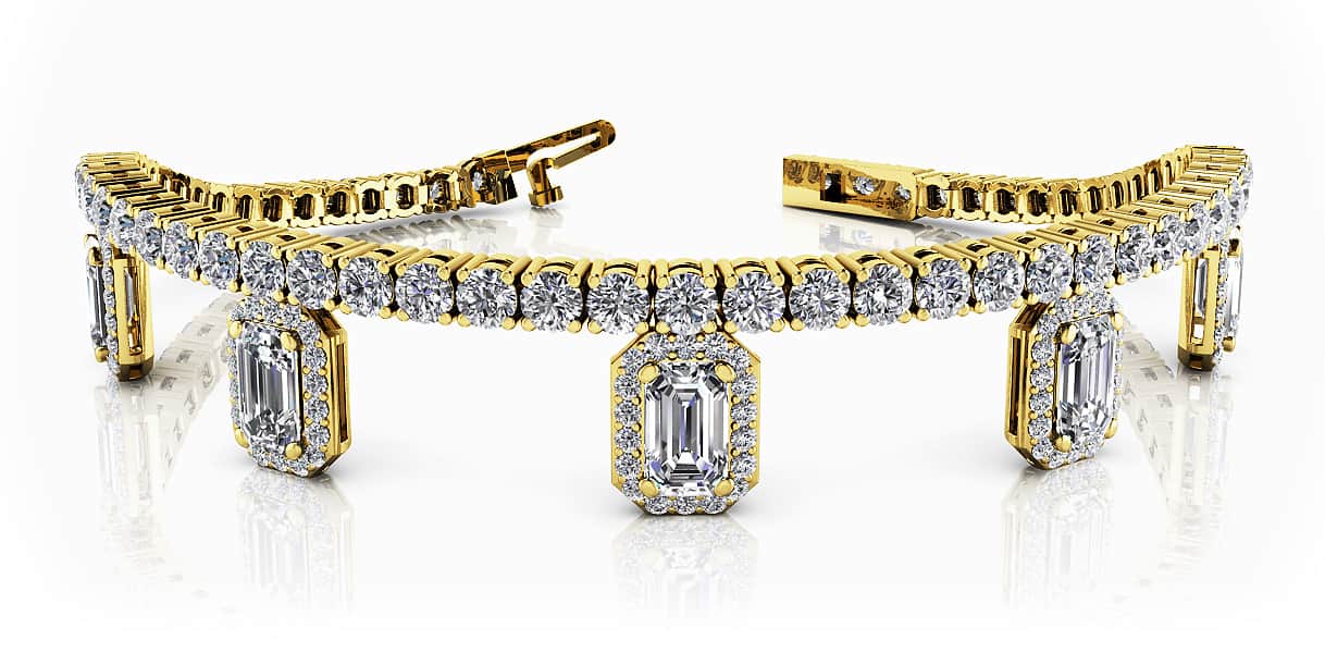 Alluring Nights Diamond Charm Diamond Bracelet with 4.75 ct.(finished) 5x3mm, 1mm, 2.4mm - Image 5
