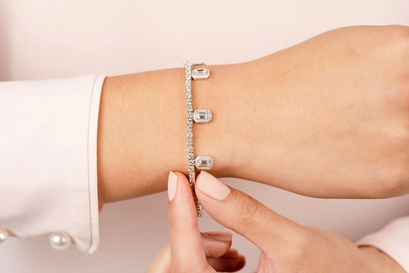 Alluring Nights Diamond Charm Bracelet Lab-Grown Diamond with 4.75 ct.(finished) 5x3mm, 1mm, 2.4mm - Image 3