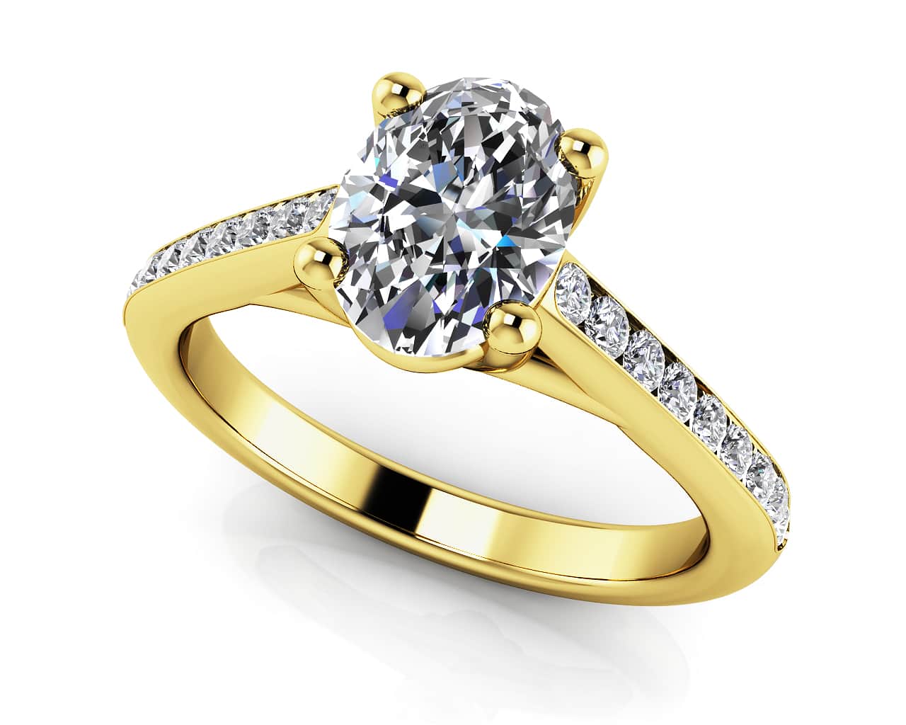 Alluring Oval Lab-Grown Diamond Engagement Ring with 1.92 ct. (1.60 ct. center diamond) - Image 2