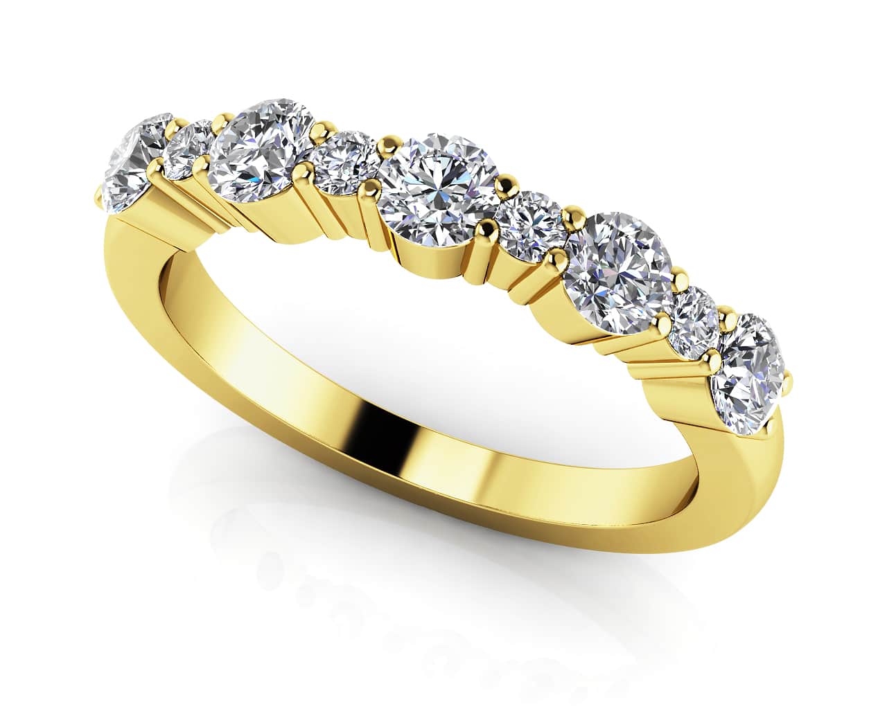 Alternating Diamond Anniversary Diamond Ring with 0.61 ct.(finished) 1.7mm, 3mm - Image 2