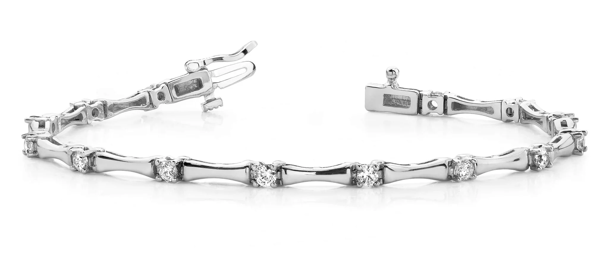 Alternating Diamond Column Diamond Bracelet with 1.01 ct.(finished) 2.75mm - Image 4