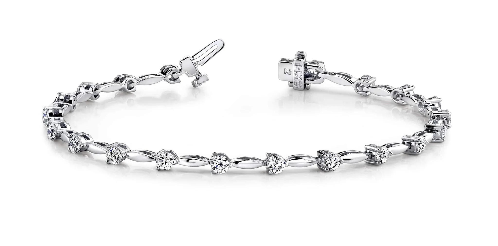Alternating Diamond Drop Diamond Bracelet with 4.05 ct.(finished) 4.1mm - Image 3