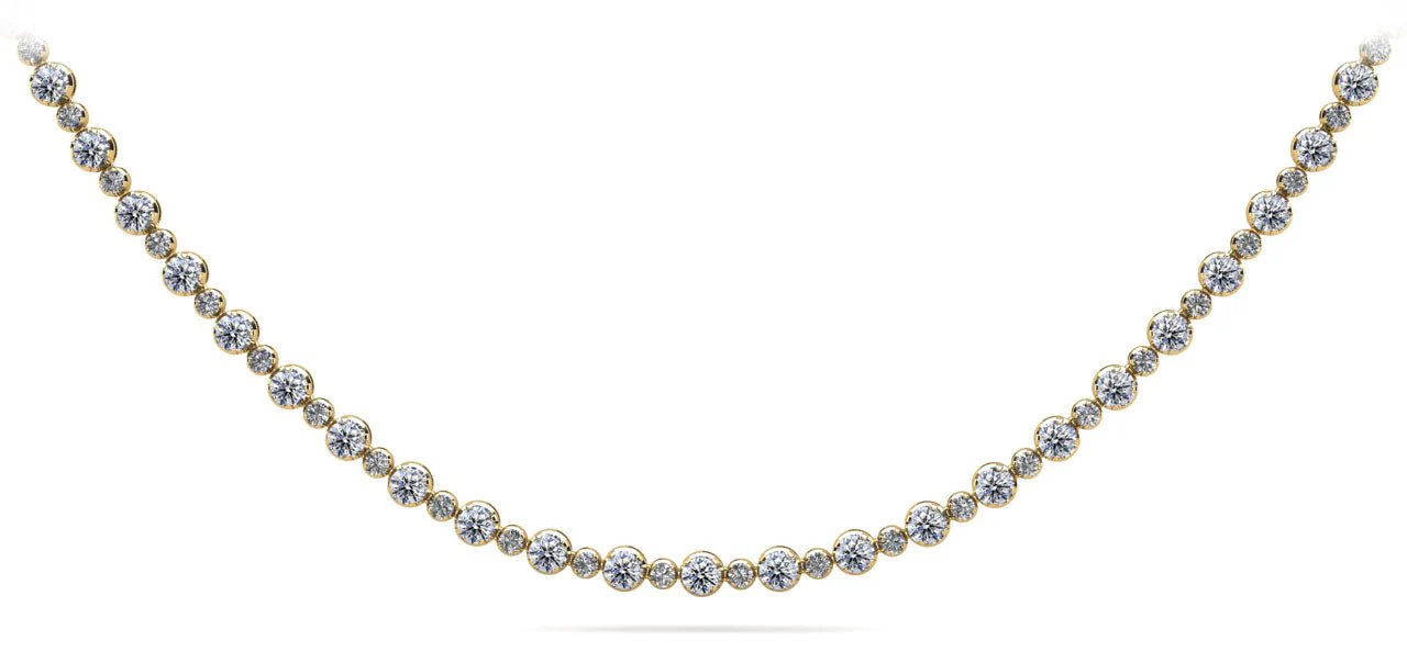 Alternating Diamonds Lab-Grown Diamond Necklace with 8.86 ct.(finished) 2.2mm, 3.2mm - Image 2