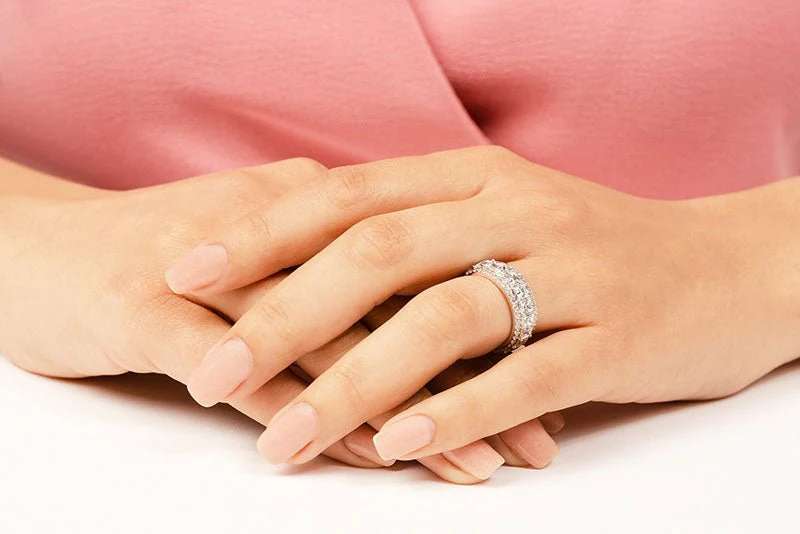 Amore Princess Square Frame And Round Diamond Ring  with 3.23 ct.(finished) 1.1mm, 2.5mm - Image 5