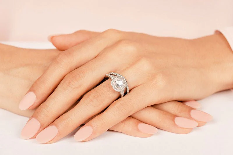 Andrea Love Cushion Cut Lab-Grown Diamond Bridal Set with 2.49 ct. (1.50 ct. center diamond) - Image 5