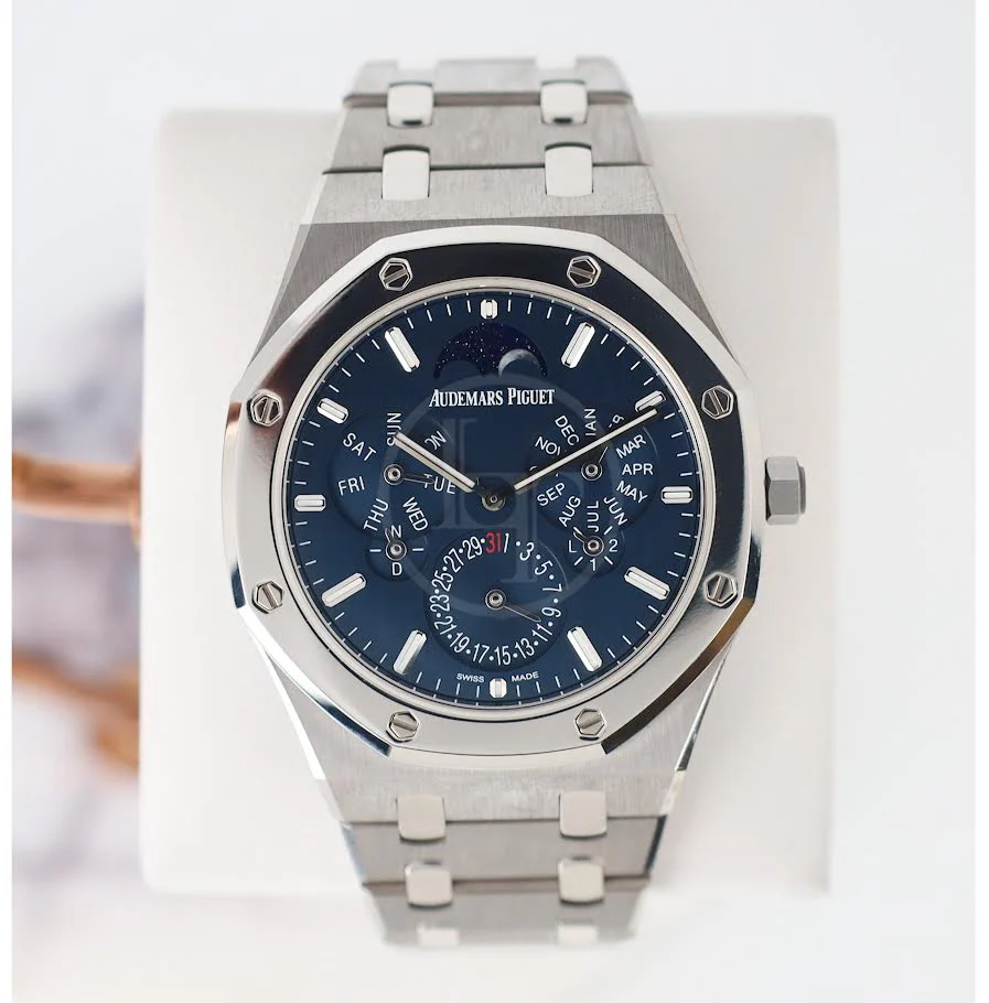 Audemars Piguet Royal Oak 41mm Perpetual Calendar Ultra-Thin Titanium Platinum Bezel Blue Dial - 26586IP.OO.1240IP.01 - Image 2
