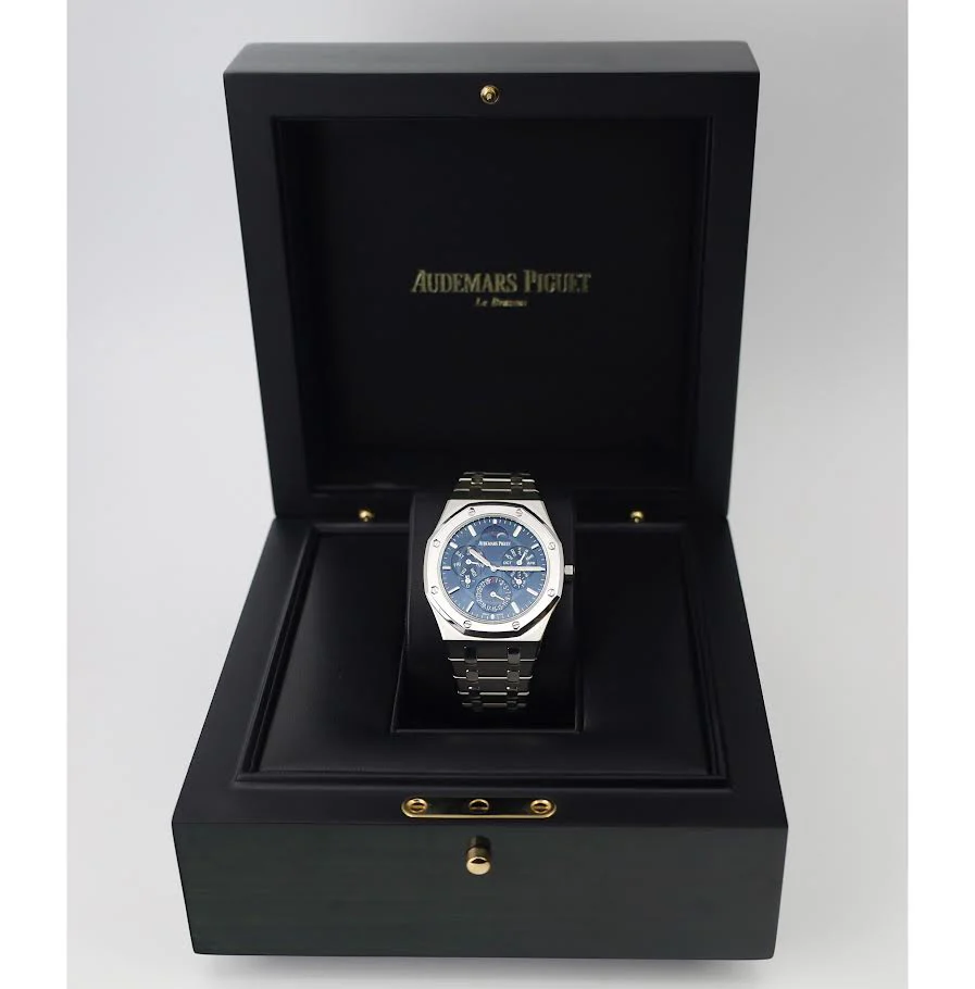 Audemars Piguet Royal Oak 41mm Perpetual Calendar Ultra-Thin Titanium Platinum Bezel Blue Dial - 26586IP.OO.1240IP.01 - Image 4