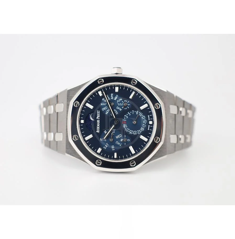 Audemars Piguet Royal Oak 41mm Perpetual Calendar Ultra-Thin Titanium Platinum Bezel Blue Dial - 26586IP.OO.1240IP.01 - Image 5