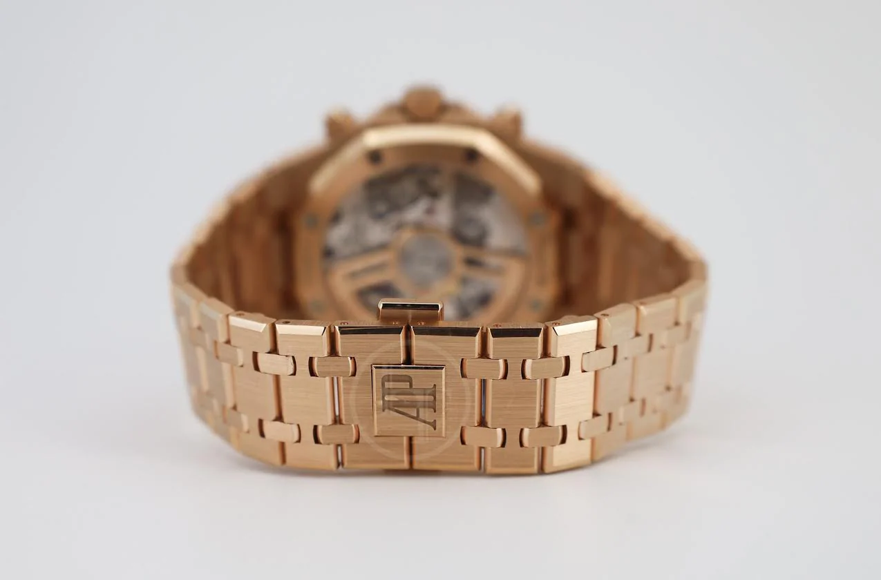Audemars Piguet Royal Oak 41mm Selfwinding Chronograph Rose Gold Brown Dial Bracelet - 26239OR.OO.1220OR.02 - Image 9