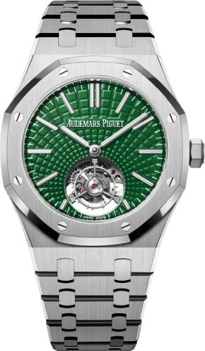 Audemars Piguet Royal Oak 41mm Selfwinding Flying Tourbillon Titanium Green Dial 26534TI.OO.1220TI.01