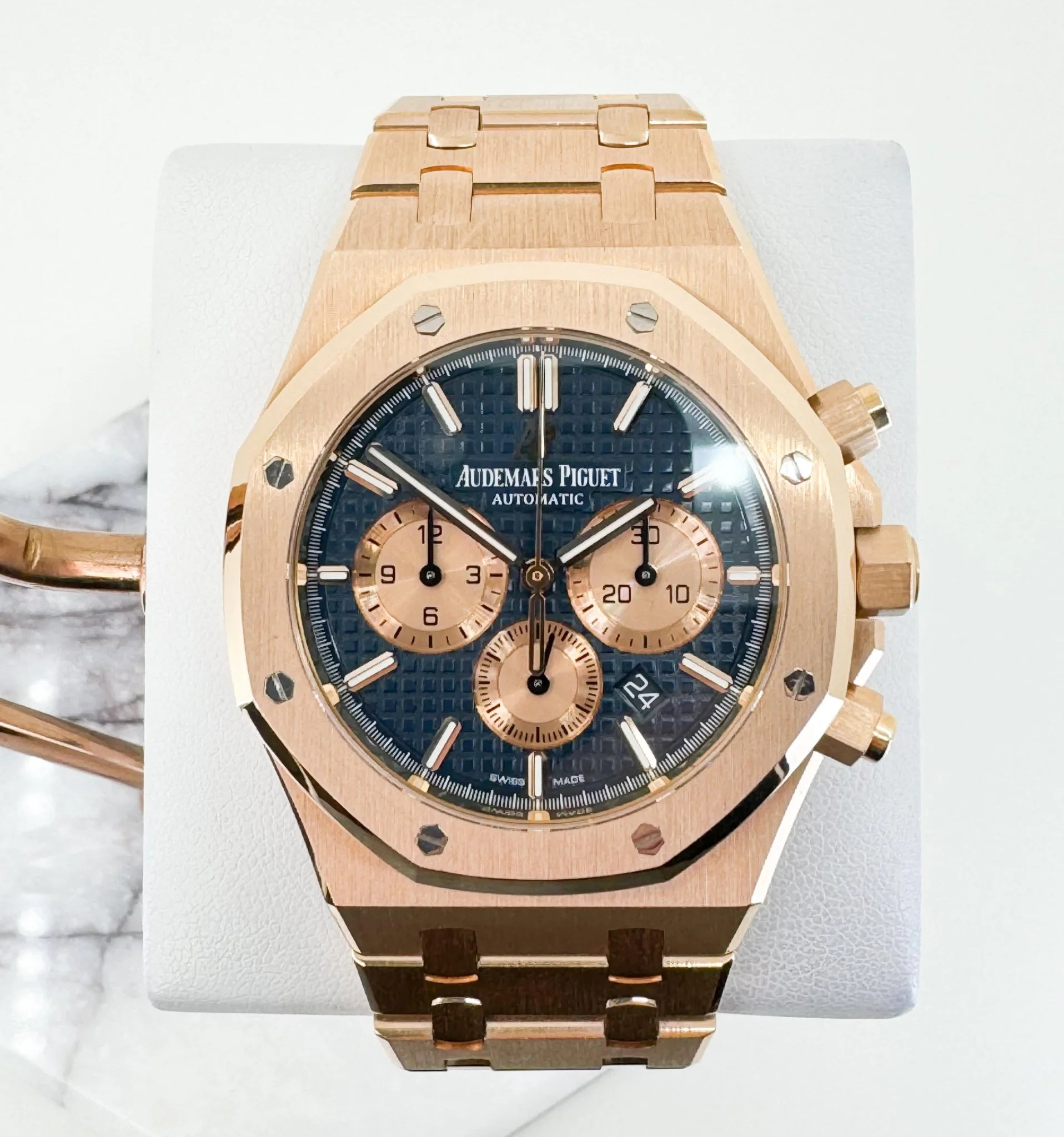 Audemars Piguet Royal Oak Chronograph Watch-Blue Dial 41mm-26331OR.OO.1220OR.01 - Image 2