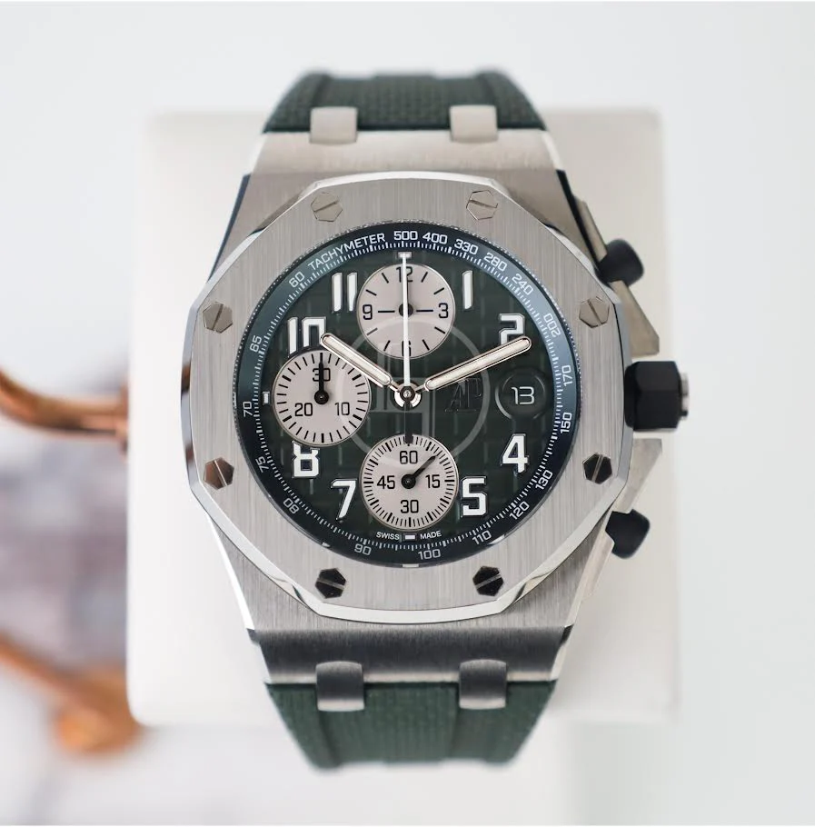 Audemars Piguet Royal Oak Offshore 42mm Chronograph Titanium Green | 26238TI.OO.A056CA.01 - Image 2