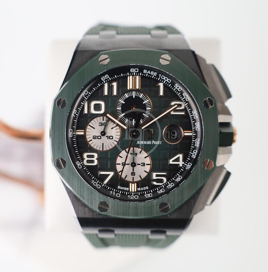 Audemars Piguet Royal Oak Offshore 44mm Chronograph Ceramic Green Bezel 26405CE.OO.A056CA.01 - Image 2
