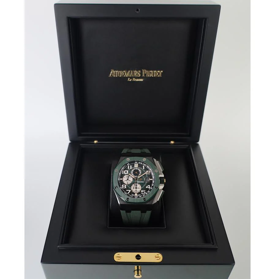 Audemars Piguet Royal Oak Offshore 44mm Chronograph Ceramic Green Bezel 26405CE.OO.A056CA.01 - Image 4