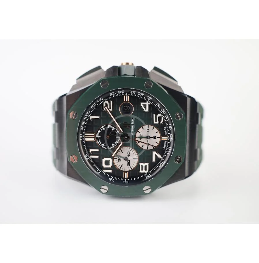 Audemars Piguet Royal Oak Offshore 44mm Chronograph Ceramic Green Bezel 26405CE.OO.A056CA.01 - Image 5