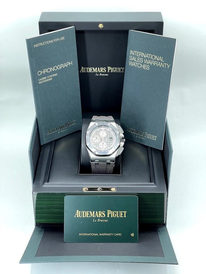 Audemars Piguet Royal Oak Offshore Chronograph Watch-Rhodium Dial 44mm-26400IO.OO.A004CA.01 - Image 3