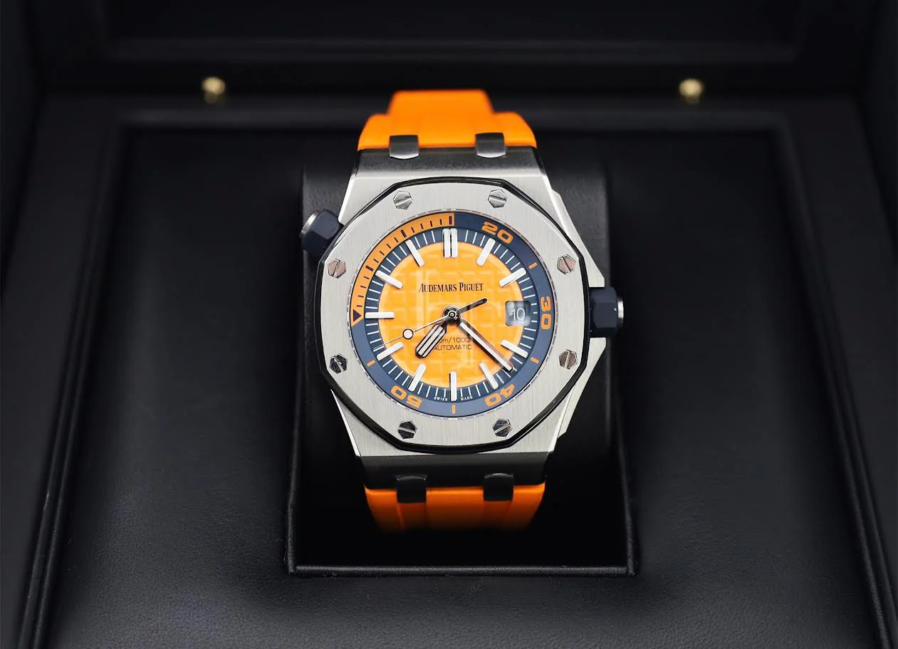 Audemars Piguet Royal Oak Offshore Diver Special Edition Watch-Orange Dial 42mm-15710ST.OO.A070CA.01 - Image 3
