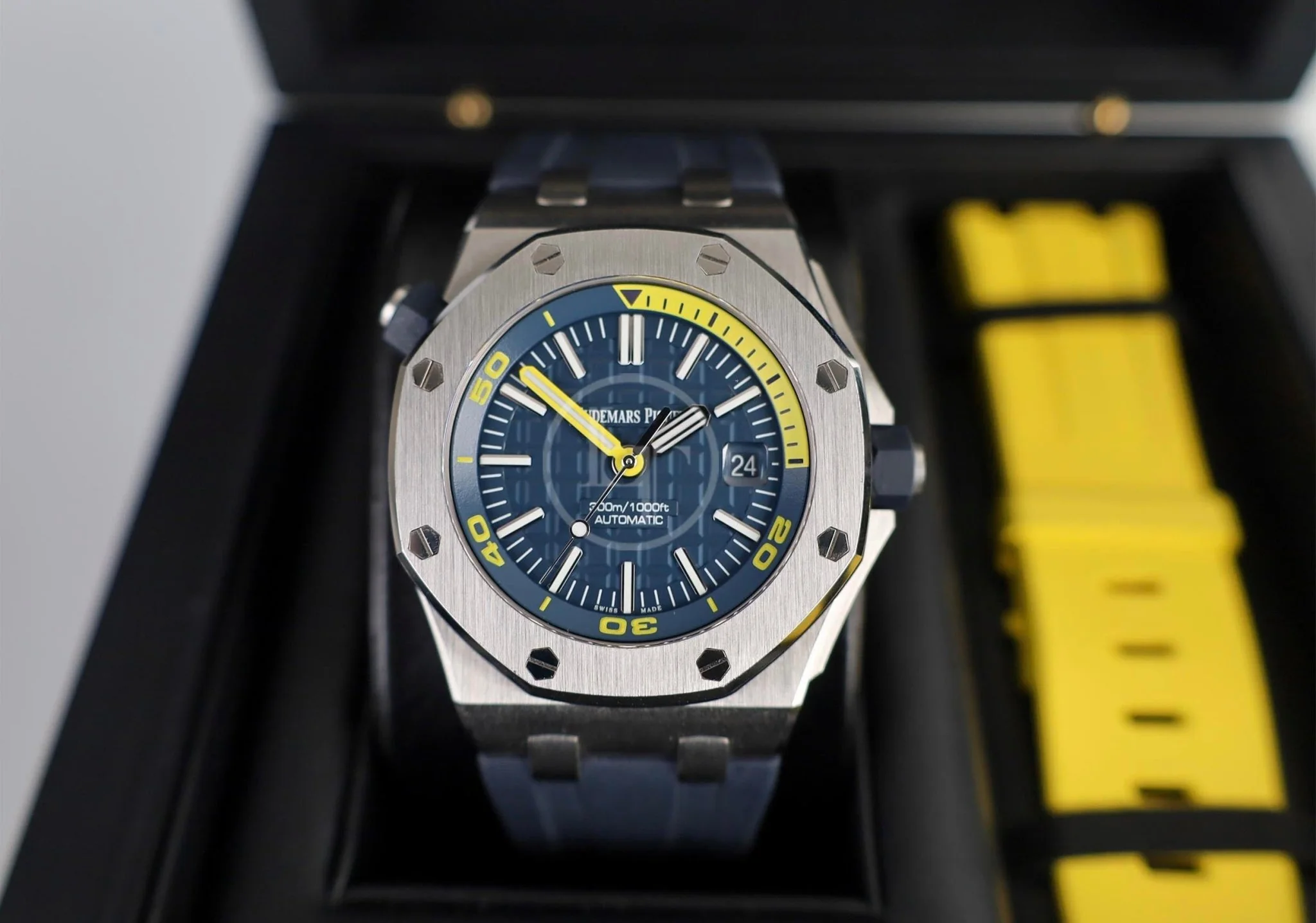 Audemars Piguet Royal Oak Offshore Diver Watch-Blue Dial 42mm-15710ST.OO.A027CA.01 - Image 3