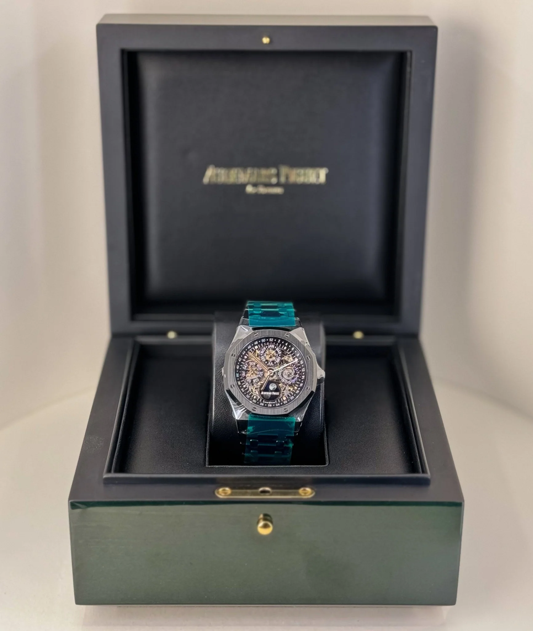 Audemars Piguet Royal Oak Perpetual Calendar Openworked Black Ceramic Watch - 26585CE.OO.1225CE.01 - Image 4