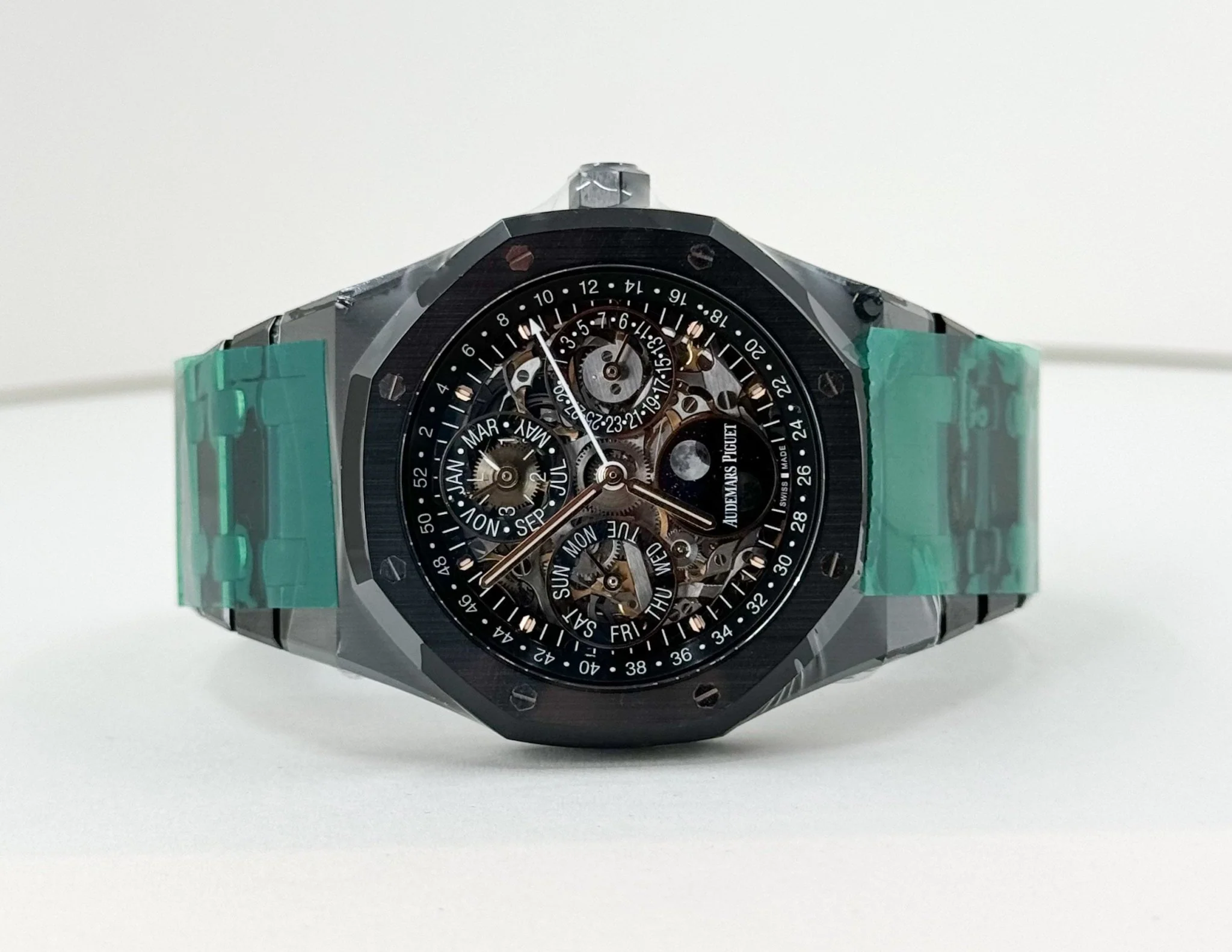 Audemars Piguet Royal Oak Perpetual Calendar Openworked Black Ceramic Watch - 26585CE.OO.1225CE.01 - Image 5