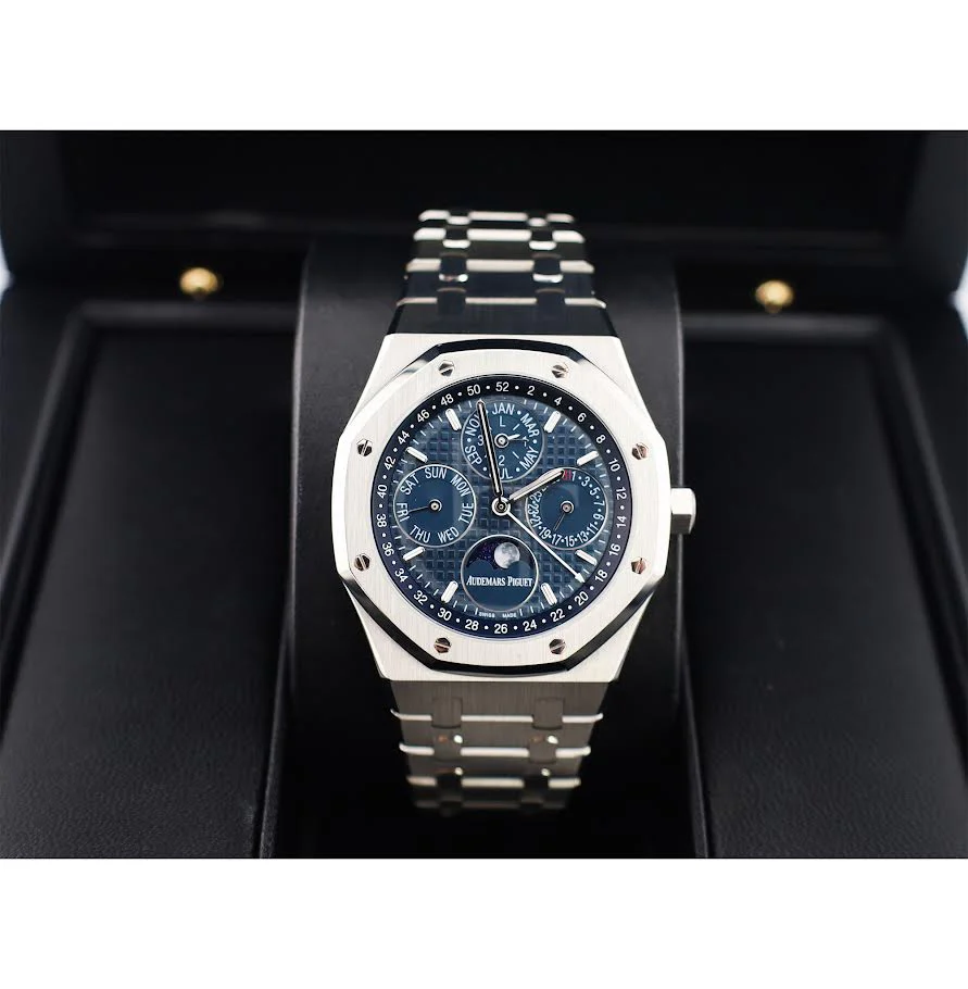 Audemars Piguet Royal Oak Perpetual Calendar Watch-Blue Dial 41mm-26574ST.OO.1220ST.02 - Image 3