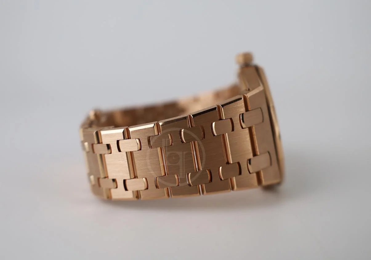 Audemars Piguet Royal Oak Quartz Rose Gold Blue Dial 33mm Diamond Bezel | 67651OR.ZZ.1261OR.02 - Image 5