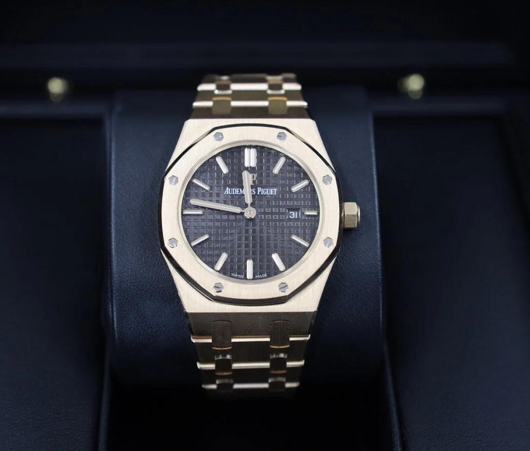 Audemars Piguet Royal Oak Quartz Watch-Brown Dial 33mm-67650OR.OO.1261OR.01 - Image 2
