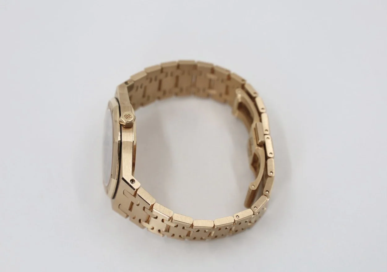 Audemars Piguet Royal Oak Quartz Watch-Brown Dial 33mm-67650OR.OO.1261OR.01 - Image 6