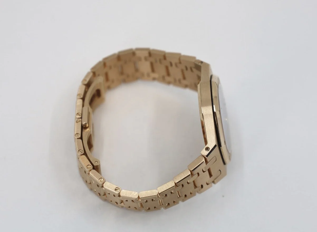 Audemars Piguet Royal Oak Quartz Watch-Brown Dial 33mm-67650OR.OO.1261OR.01 - Image 7