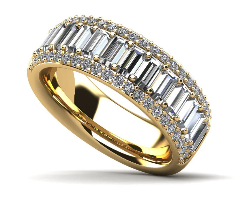 Baguette Brilliance Diamond Ring  with 2.16 ct.(finished) 4x2mm, 1.2mm - Image 2