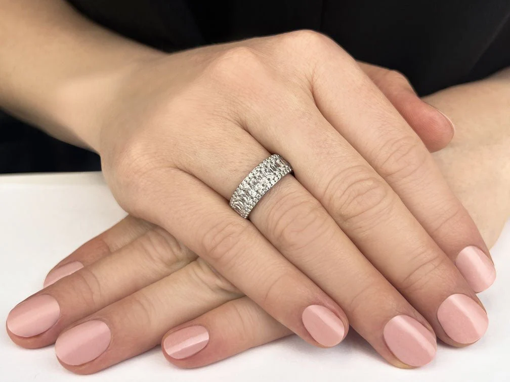 Baguette Brilliance Lab-Grown Diamond  Ring with 2.16 ct.(finished) 4x2mm, 1.2mm - Image 3