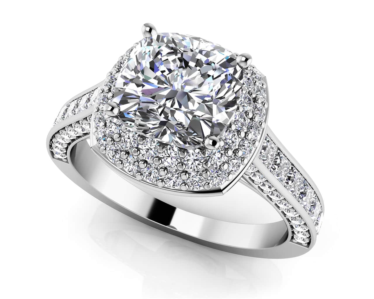 Beginning Journey Diamond Engagement Ring with 2.62 ct. (1.50 ct. center diamond)