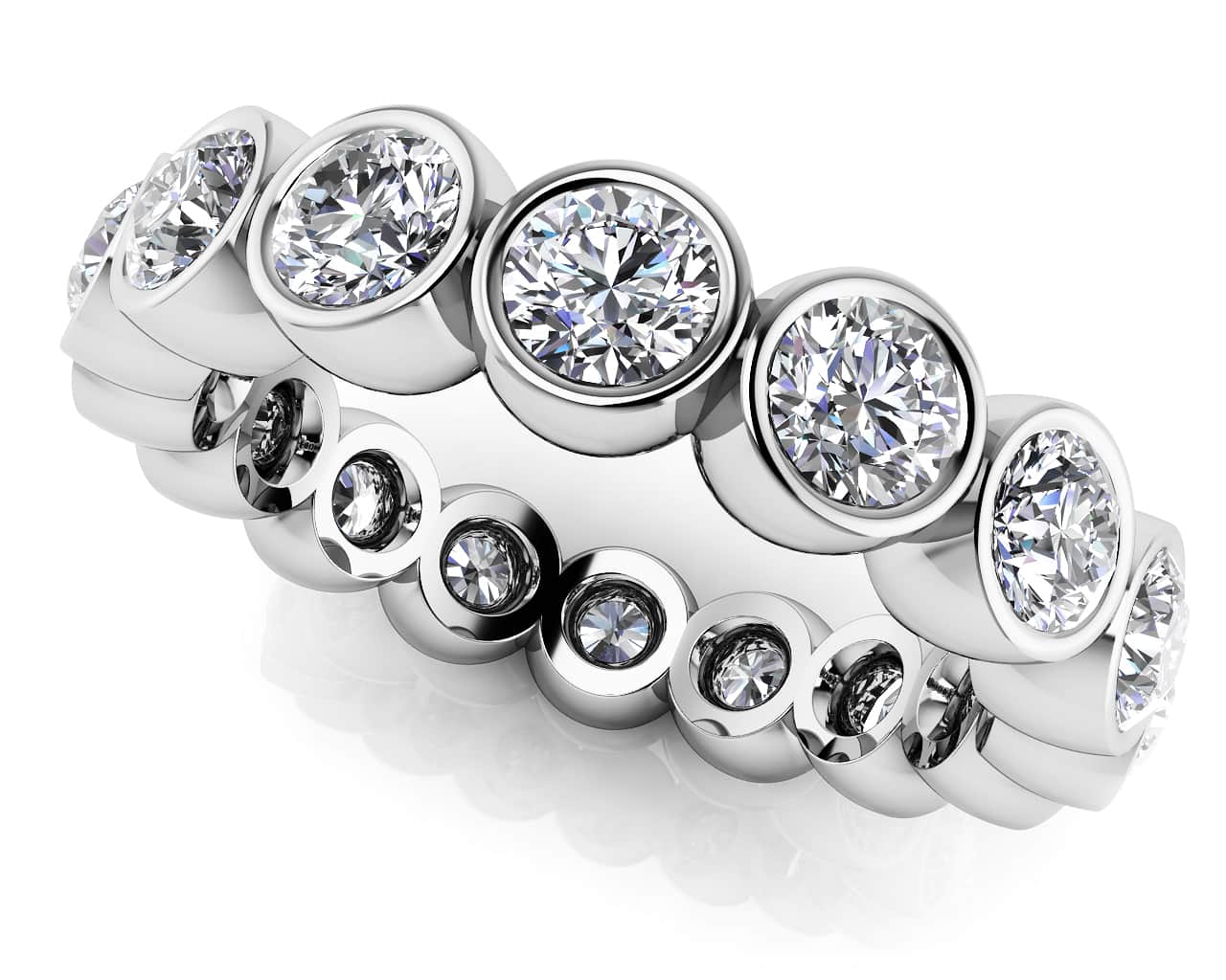 Bezel Set Diamond Eternity Band In Diamond with 1.79 ct.(finished) 3mm