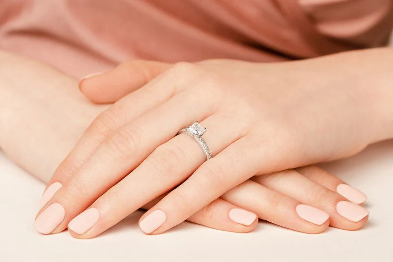Blissful Princess Stone Shape Diamond Engagement Ring with 1.71 ct. (1.50 ct. center diamond) - Image 4