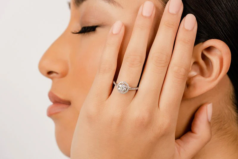 Blossoming Love Diamond Cluster Ring Diamond with 0.71 ct.(finished) - Image 4