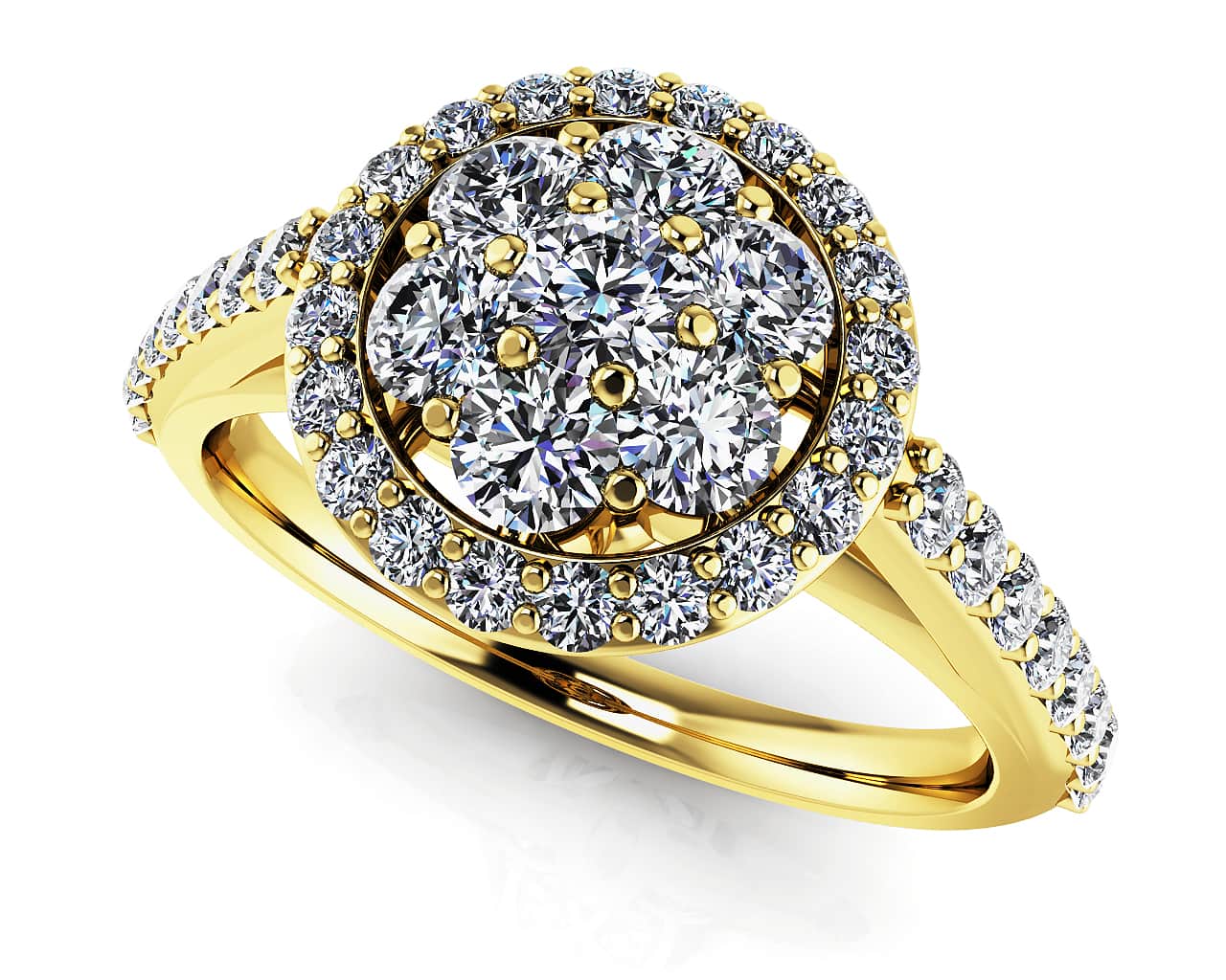 Blossoming Love Diamond Cluster Ring Lab-Grown Diamond with 0.71 ct.(finished) - Image 2