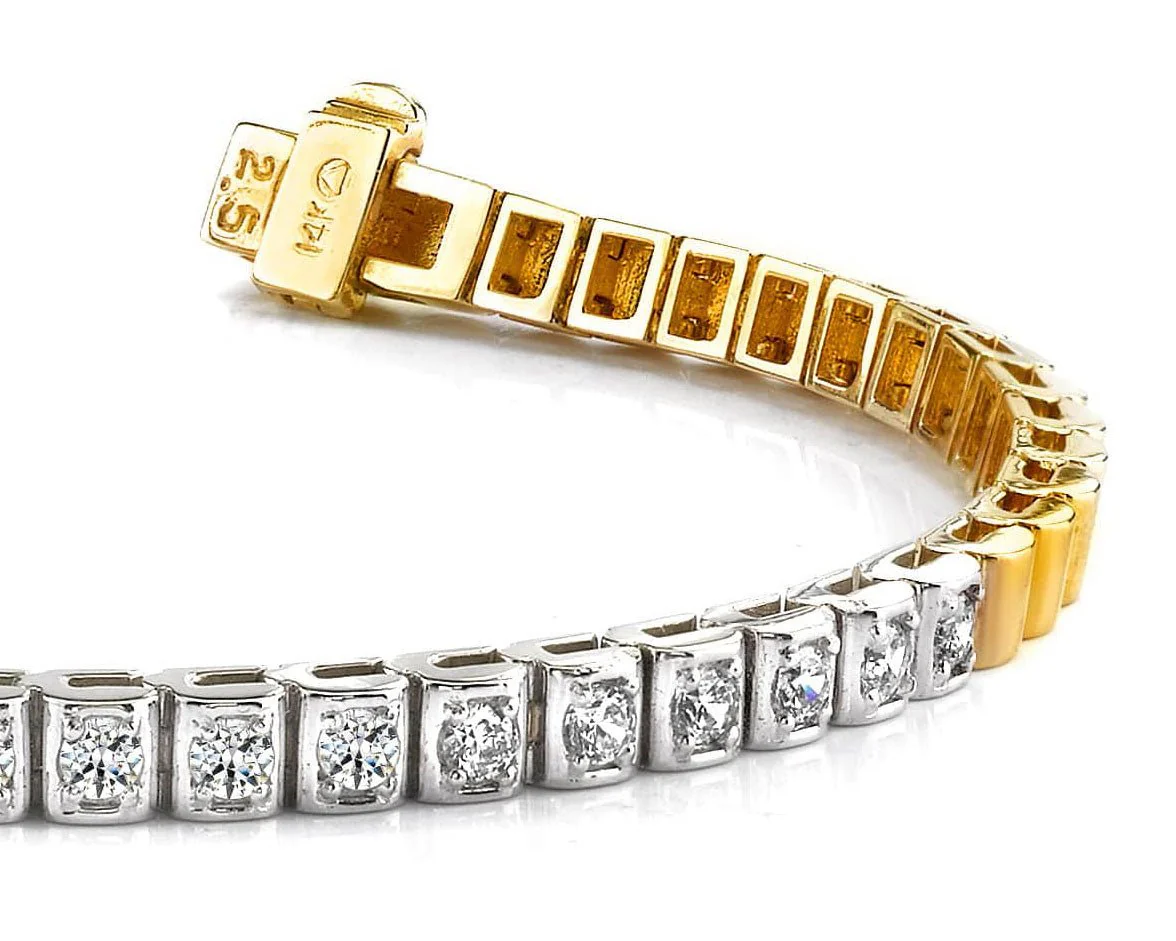 Box Link Diamond Bracelet with 0.53 ct.(finished) 2.25mm - Image 2